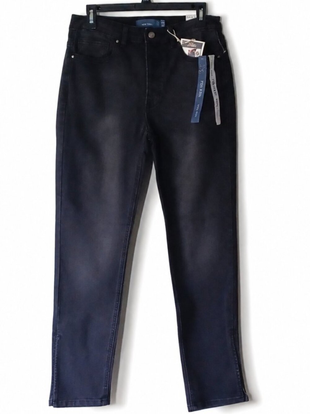 Size 9 faded black jeans "Comfort Stretch, Slim Through Hips" denim pants Basic